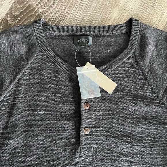 NWT Mens J Crew Henley Style button Sweater - Picture 5 of 6